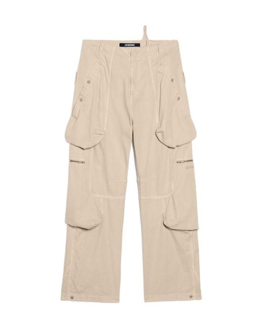Jacquemus Le Cargo Croissant Trousers in Natural for Men | Lyst