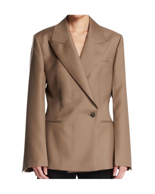Rohe Brown Hourglass Double-Breasted Blazer