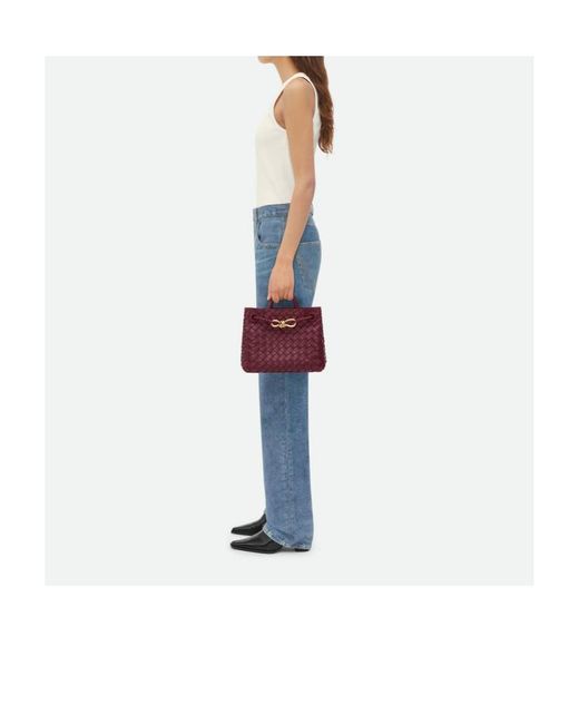 Bottega Veneta Purple Andiamo Small Tote Bag