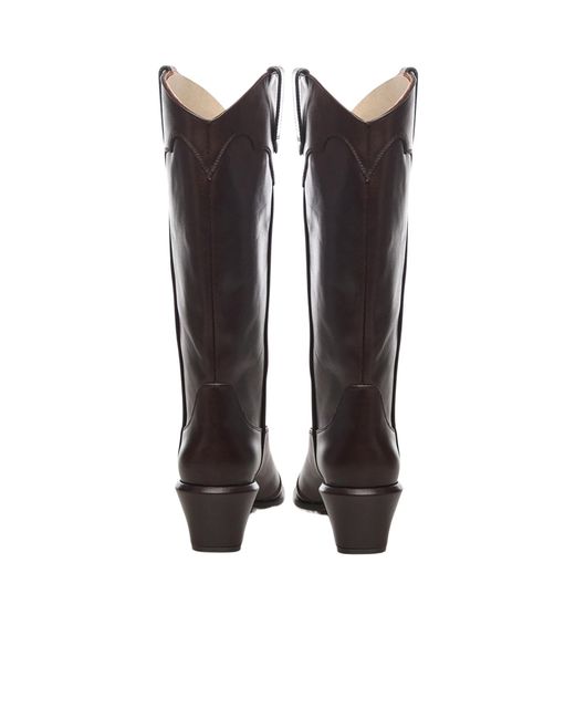 Paris Texas Brown Ebony Square-Toe Boots