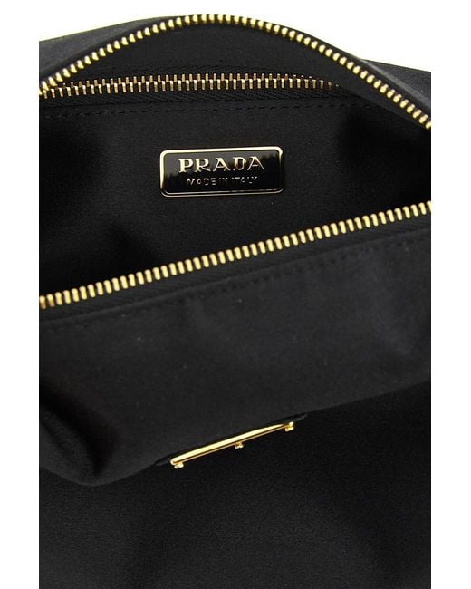 Prada Black Triangle Logo Shoulder Bag