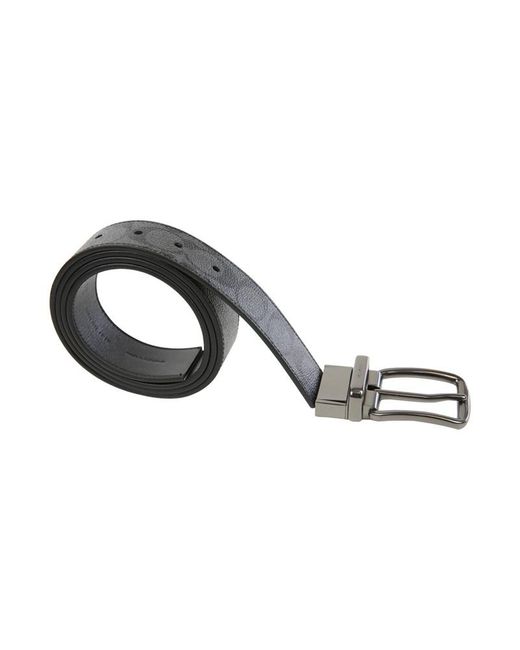 COACH Black Logo Embossed Belt for men