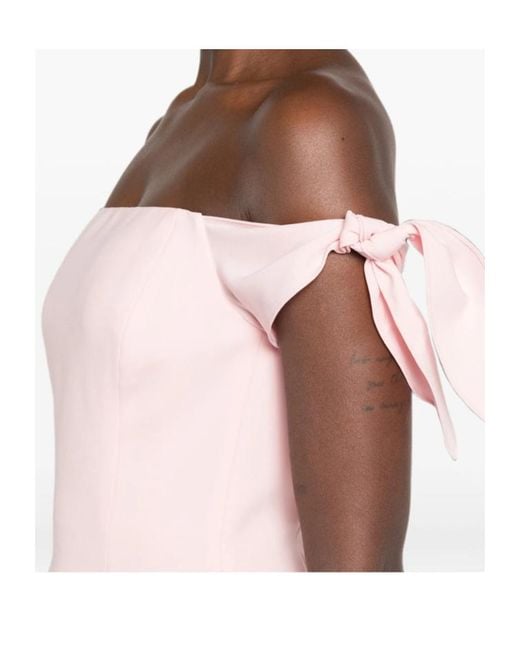 Carolina Herrera Pink Off-The-Shoulder Dress