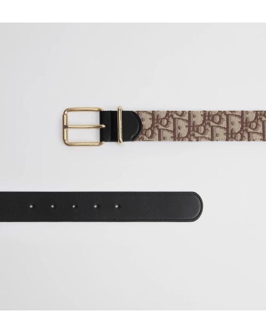 Dior White Homme Logo-Jacquard Buckle Belt for men