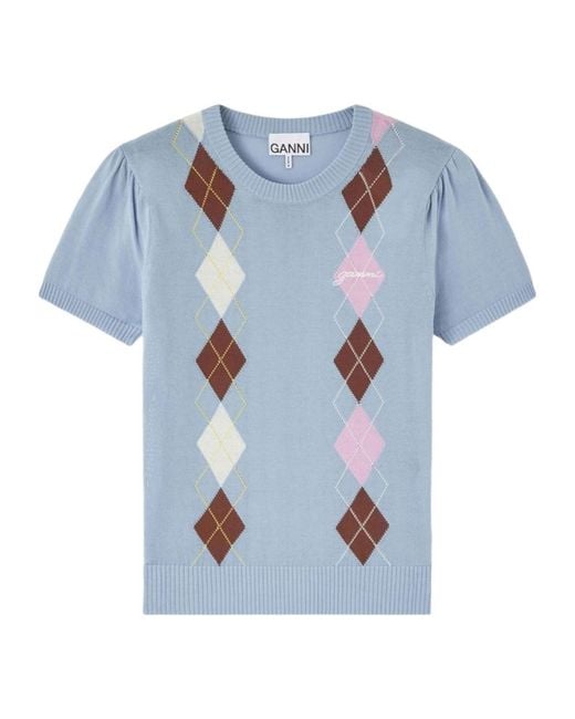 Ganni Blue T-Shirt