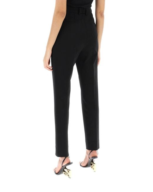 Dolce & Gabbana Black Milano Stitch Cigarette Pants