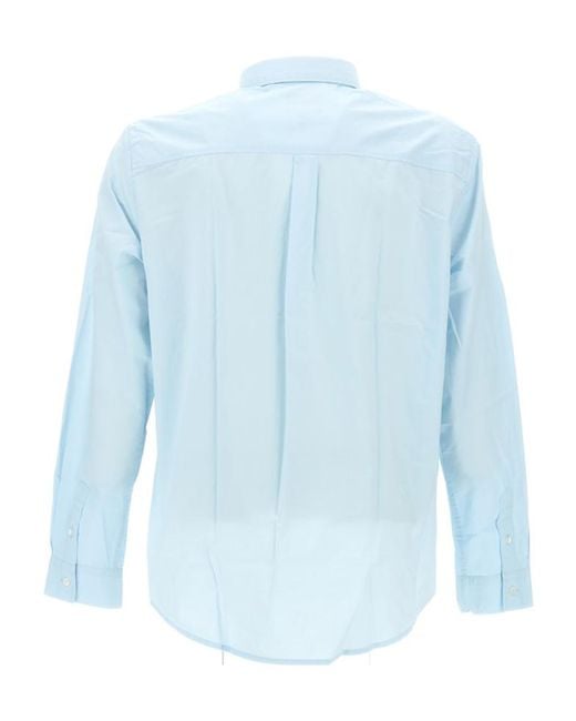 A.P.C. Blue Clement Long-Sleeved Shirt for men