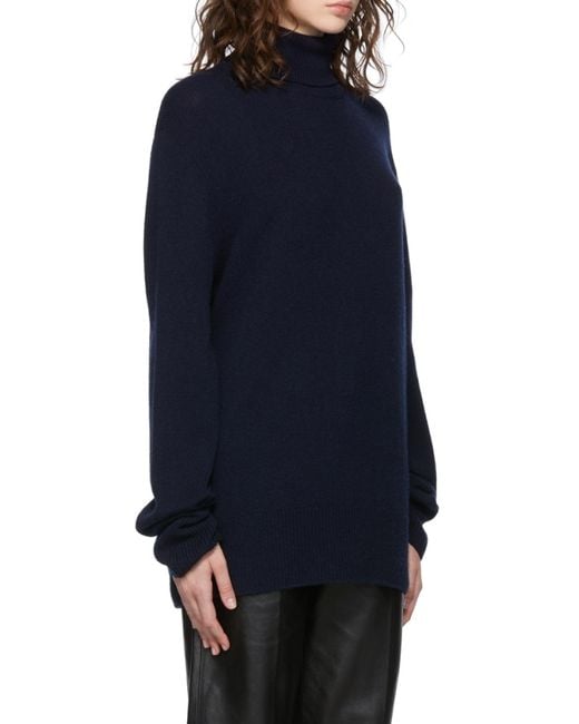 The Row Blue Stepny Roll-Neck Jumper