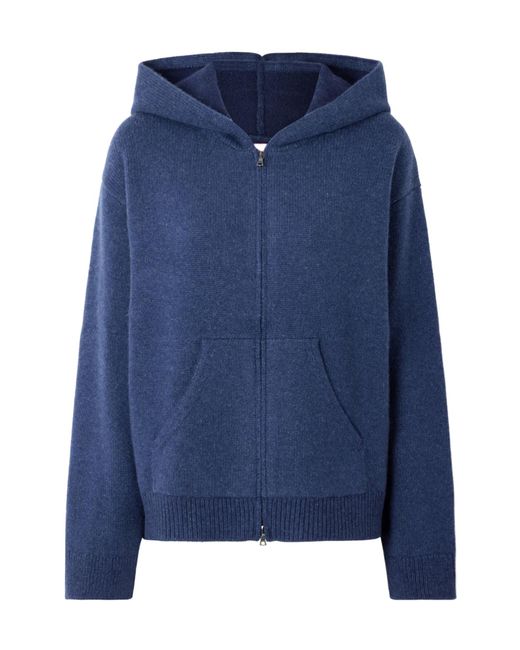 The Elder Statesman Blue Canyon Cashmere Zip-Up Hoodie