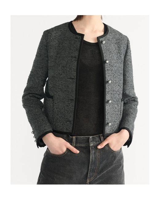 Dior Gray Macrocannage Cropped Jacket