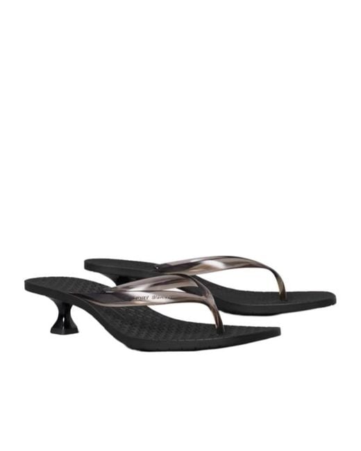 Tory Burch White Jelly Heel Flip-Flop Sandals
