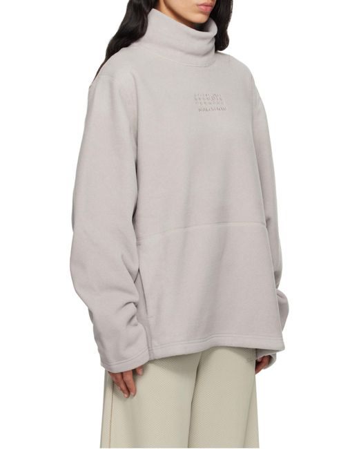 MM6 MAISON MARGIELA X SALOMON Gray Drawstring Fleece Long-Sleeved T-Shirt