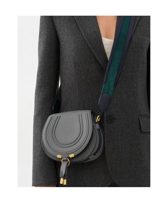 Chloé Gray Shoulder-Strap-Detailing Shoulder Bag