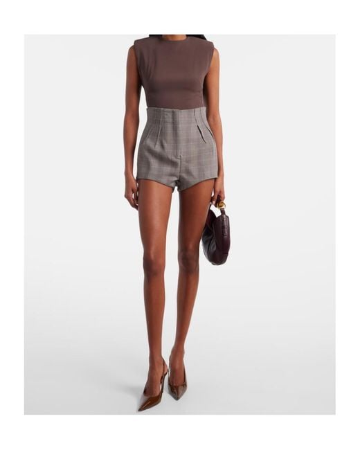 Mugler Brown Knitted Sleeveless Bodysuit
