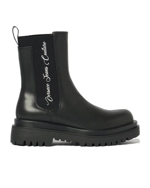 Versace Jeans Black Couture Drew Chelsea Boots