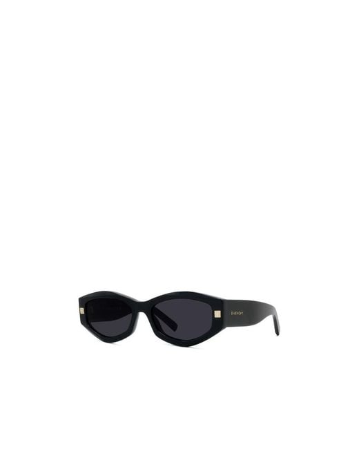 Givenchy White Logo-Print Oval-Frame Sunglasses