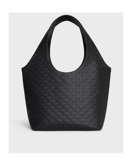 Céline Black Cabas Calfskin Shopper Bag With Embossed Triomphe for men