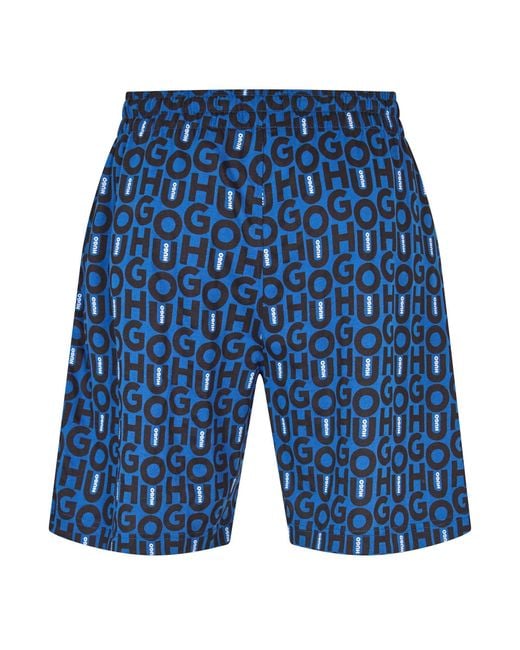 Boss Blue Casual Shorts for men