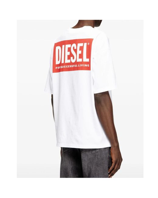 DIESEL White T-Boxt-Bisk Relaxed Fit T-Shirt for men