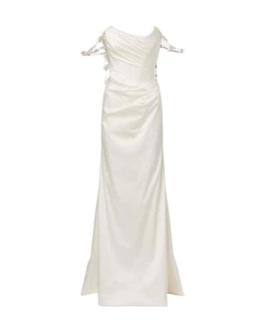 Vivienne Westwood White Bridal Charmer Embellished Gown