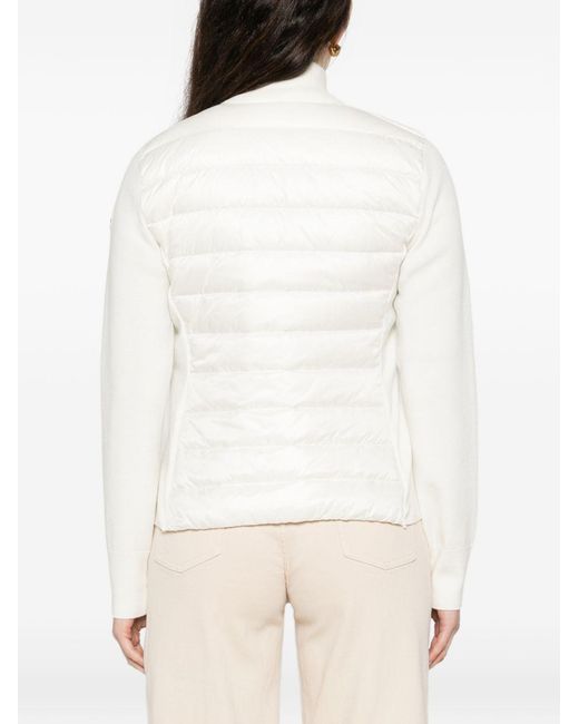 Moncler White High-Neck Padded Jacket