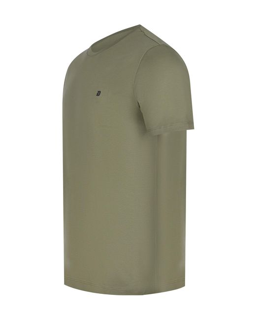 Dondup Green Monogram Crew-Neck T-Shirt for men