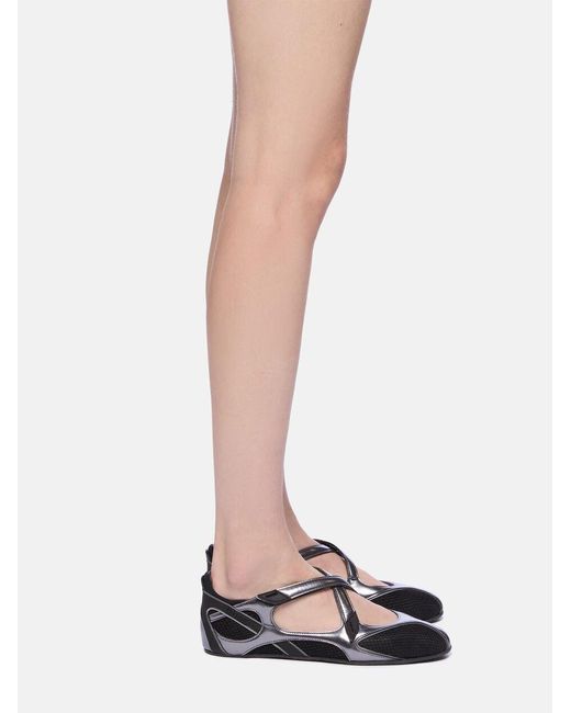 The Attico Black The Floor 01 Ballerina Flats