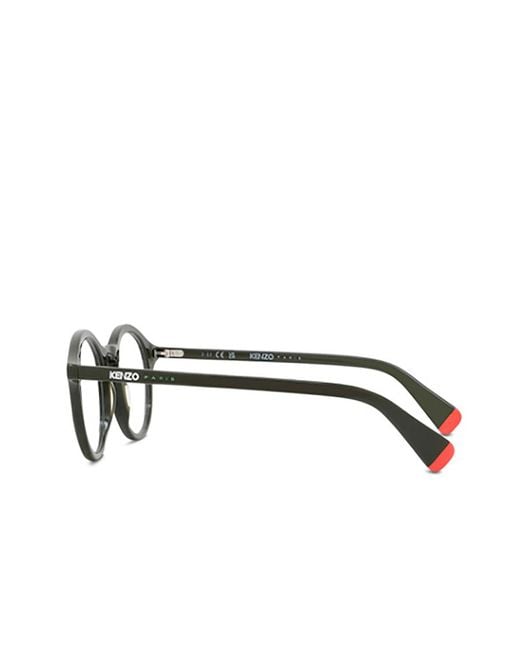 KENZO Metallic Round Frame Glasses for men