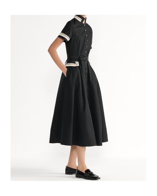 Dior Women's Black Mid-Length Flared Shirtdress