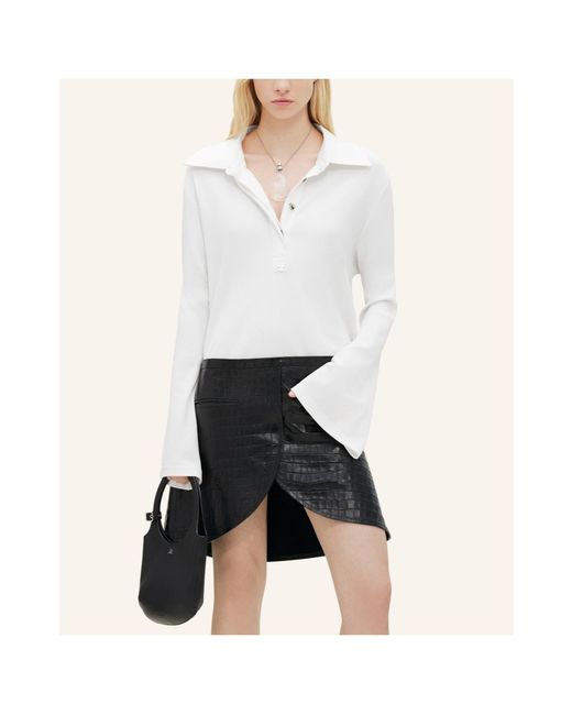 Courreges White Courrèges Long Sleeved Polo Shirt