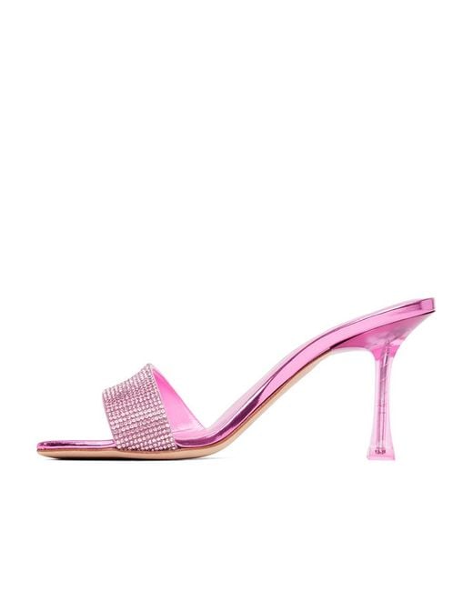 Magda Butrym Pink Crystal High-Heeled Sandals