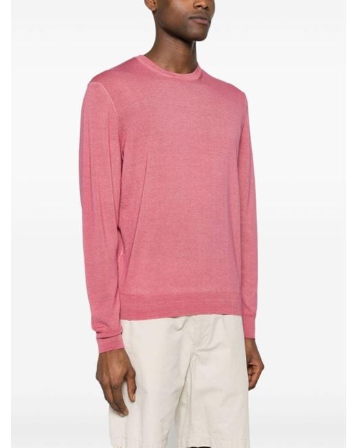 Drumohr Pink Crew-Neck Jumper for men