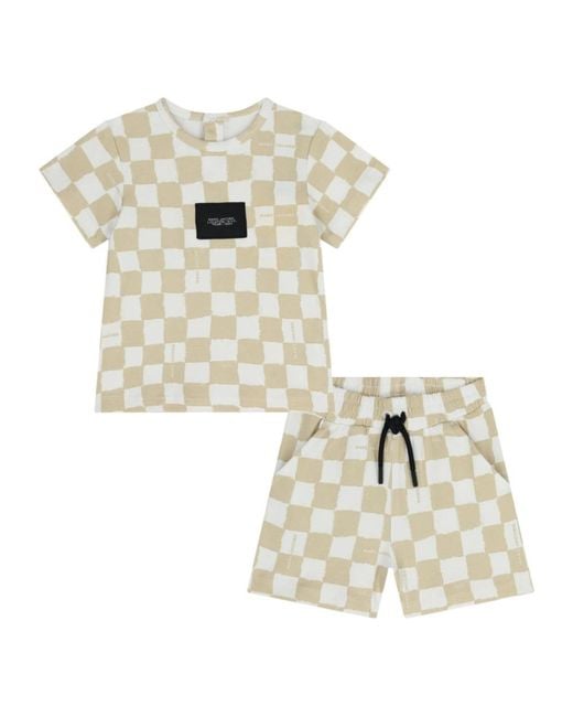 Marc Jacobs White Checkerboard Label-Patch Tracksuit Set
