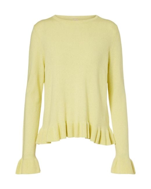 Jardin Des Orangers Yellow Cotton And Cashmere Sweater