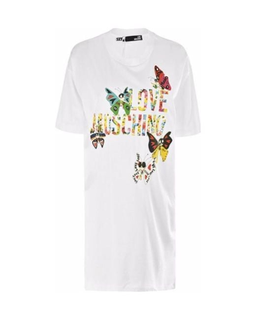 Moschino White Printed Dress