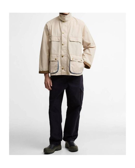 Barbour Natural X Paul Smith Corduroy-Collar Flap-Pocket Jacket for men