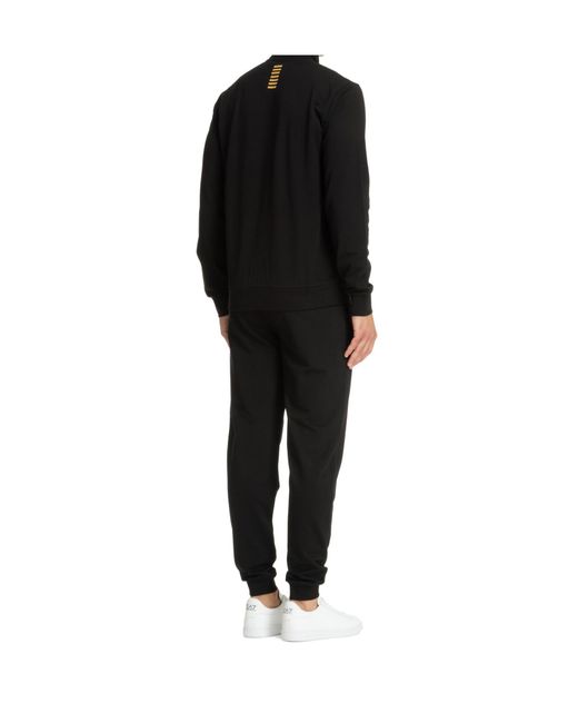 EA7 Blue Logo-Print Tracksuit for men