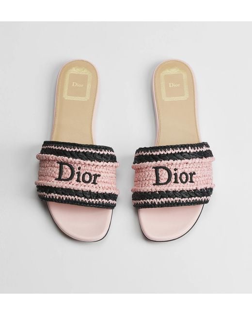 Dior Metallic Iviera Woven Slide