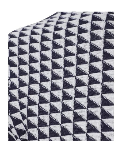 Versace Black Geometric-Pattern T-Shirt for men