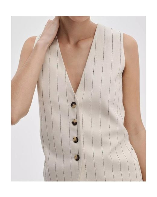 Rag & Bone Natural Striped Vest