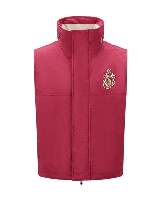 Moncler Red Tryfan Down Gilet for men