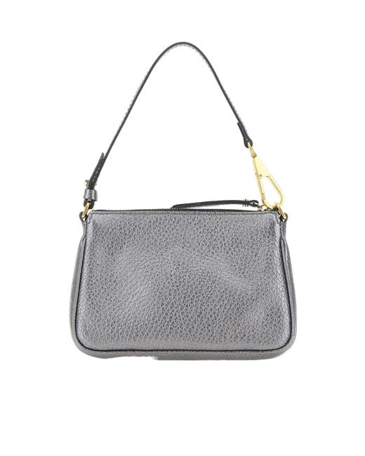 Gianni Chiarini Gray Metallic Shoulder Bag