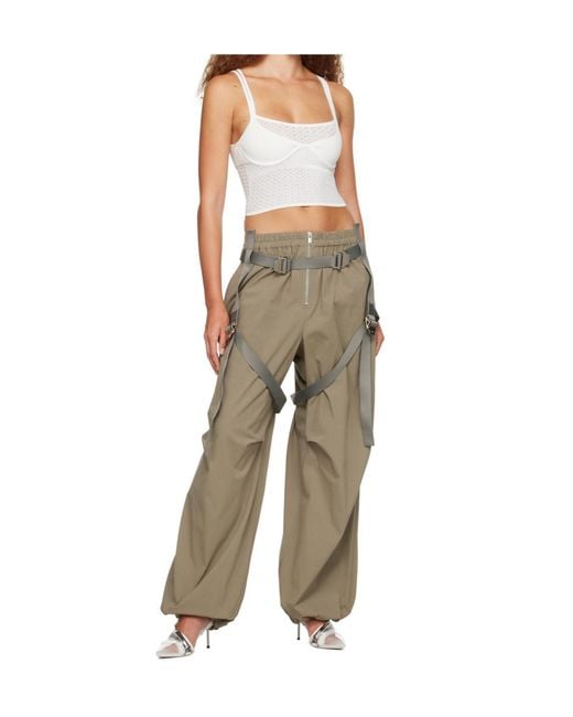 Dion Lee White Serpent Lace-Panelled Bralette Top