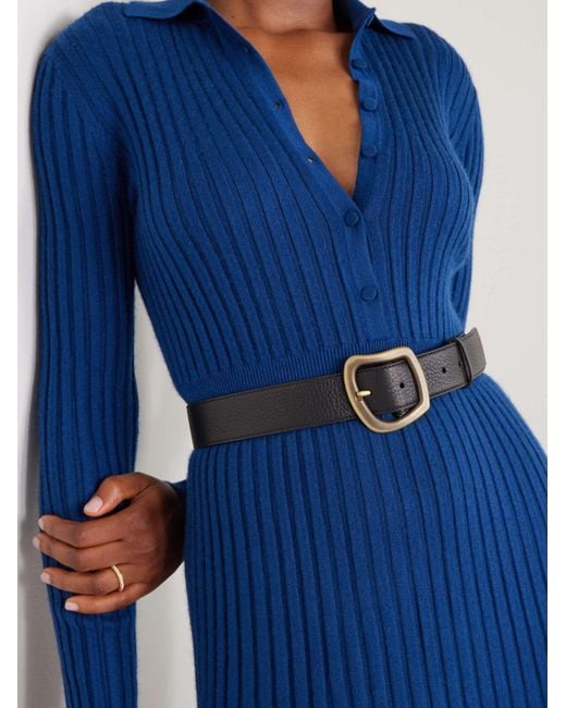 Gabriela Hearst White Simone Textured-Leather Belt