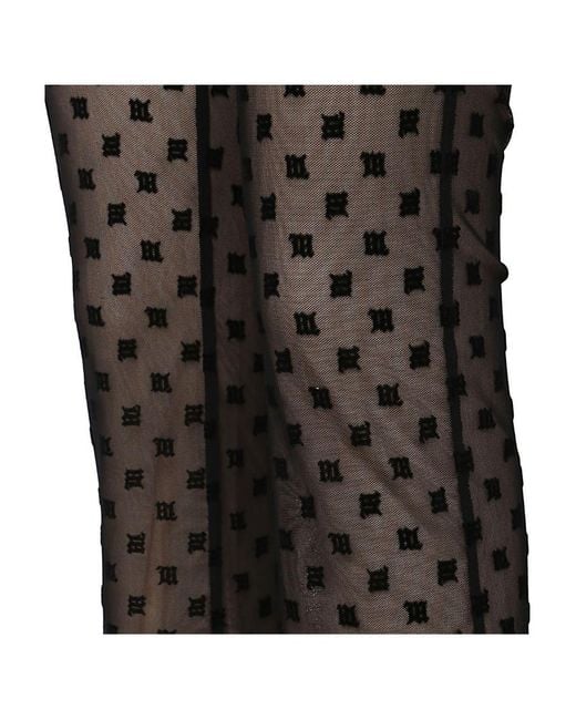 M I S B H V Gray Sheer Long Leg Trousers