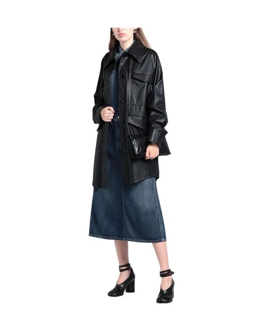 MM6 by Maison Margiela Black Full-Length Jackets