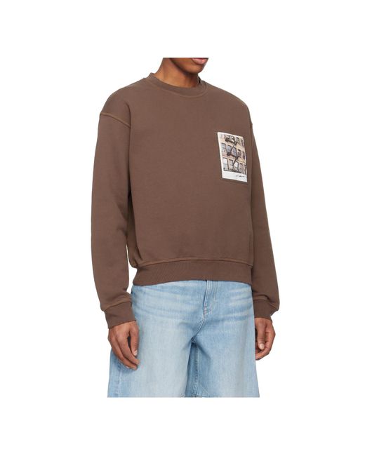 Helmut Lang Brown Brooklyn-Postcard Sweatshirt for men