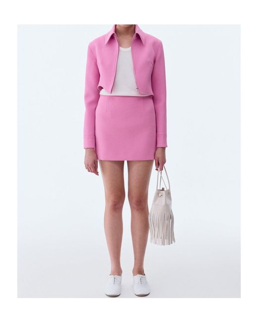 RECTO. Pink Mica Mini Skirt