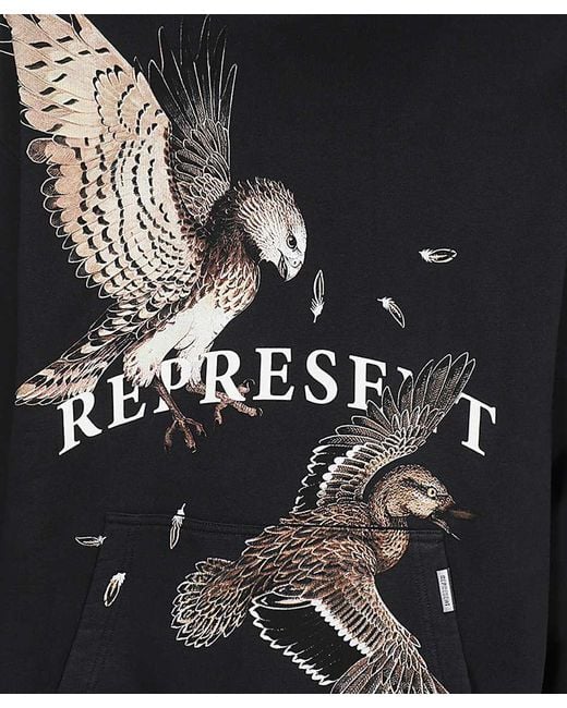 Represent Blue Long-Sleeved Hooded Sweater for men