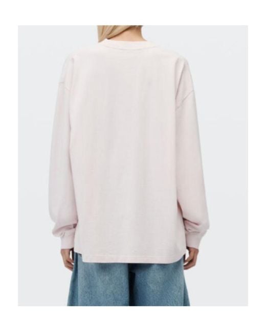 Alexander Wang White Crewneck Long-Sleeved T-Shirt